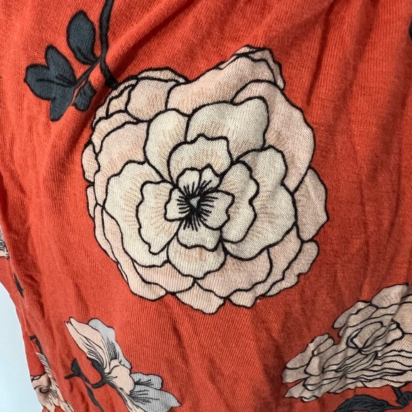 LOFT Red and White Short Sleeve Tee - Picture 6 of 7